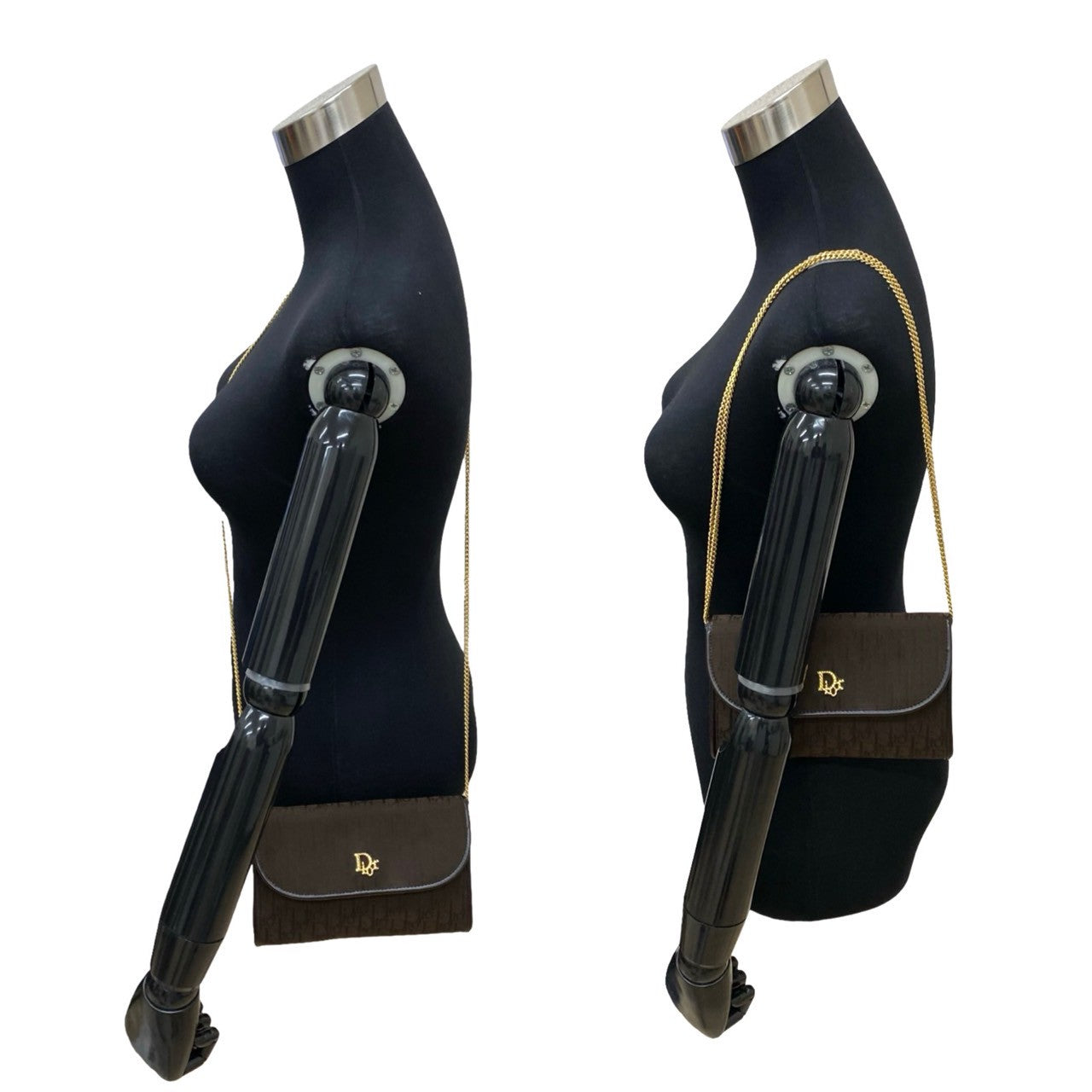 Dior Christian Trotter 2Way Shoulder Bag Leather Canvas