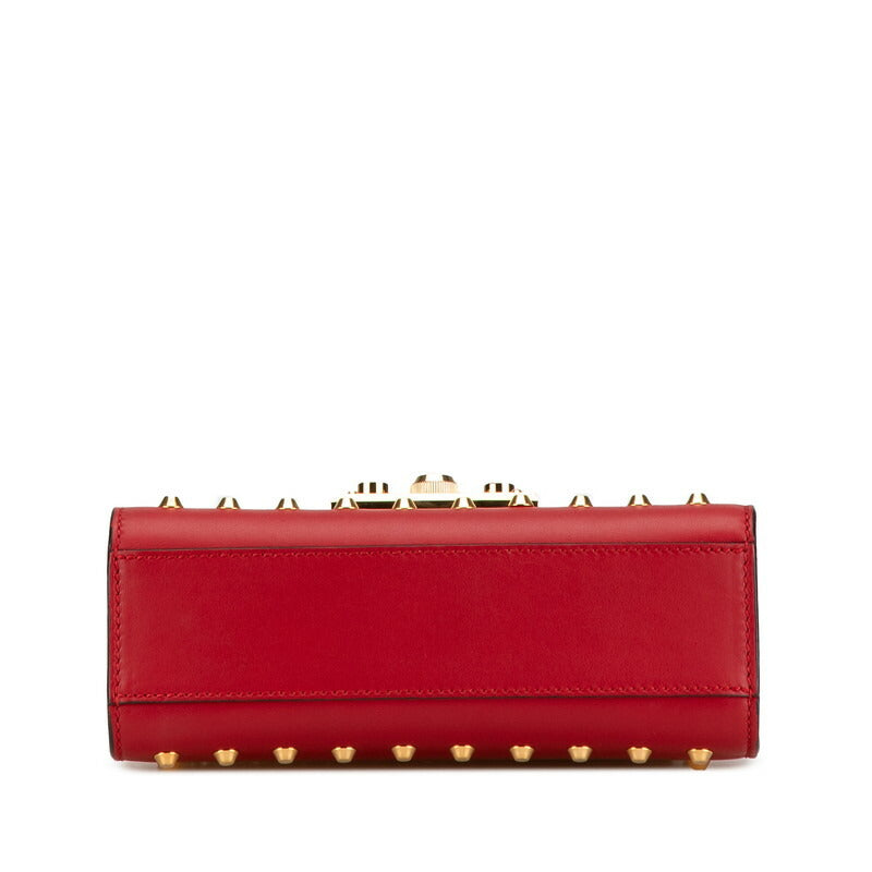 Gucci Padlock Studs Shoulder Bag Leather