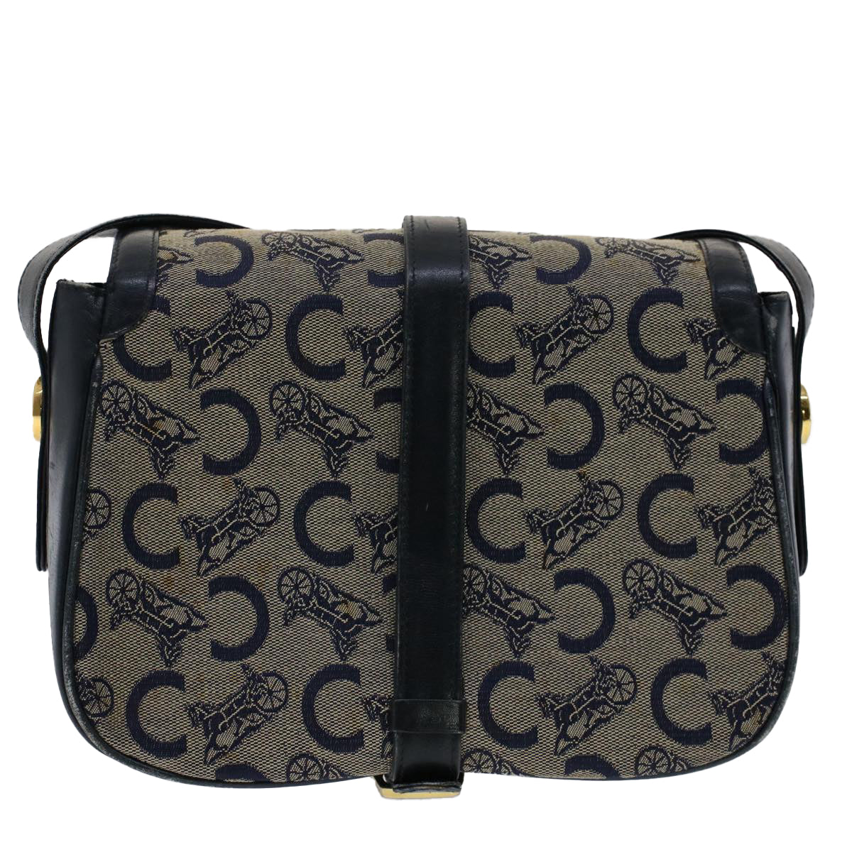 Luxury C Macadam Shoulder Bag Navy Ar Canvas