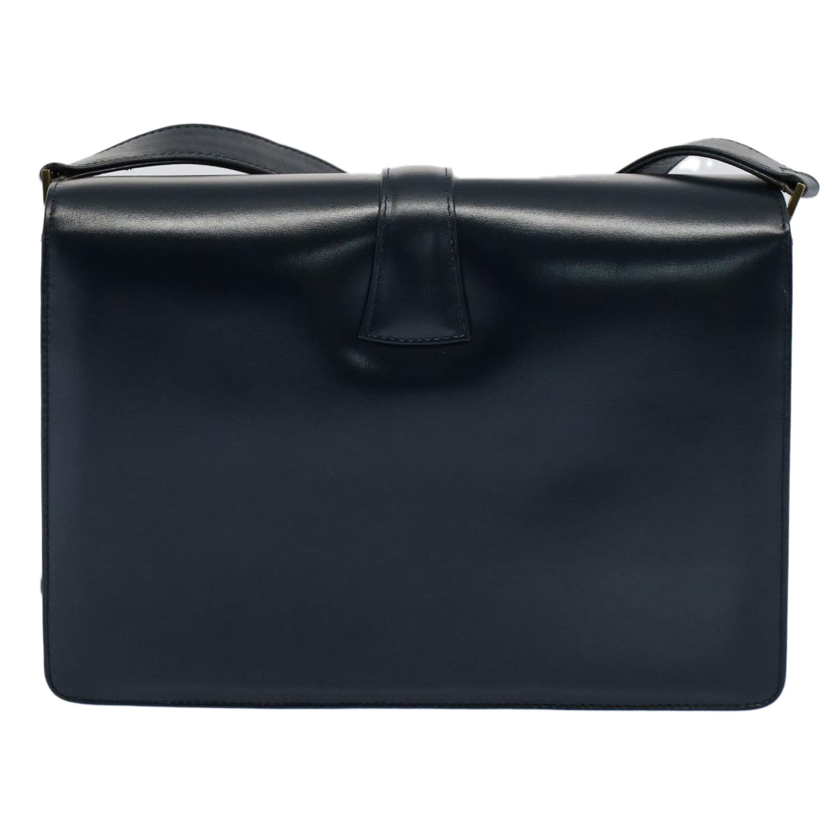 Luxury Horse Carriage Shoulder Bag Navy Ar Leather