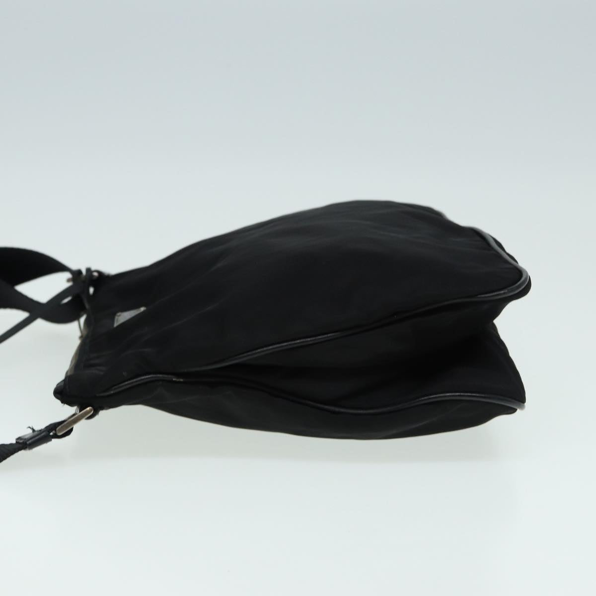 Prada Shoulder Bag Auth Nylon Black Black Auth Ar12303