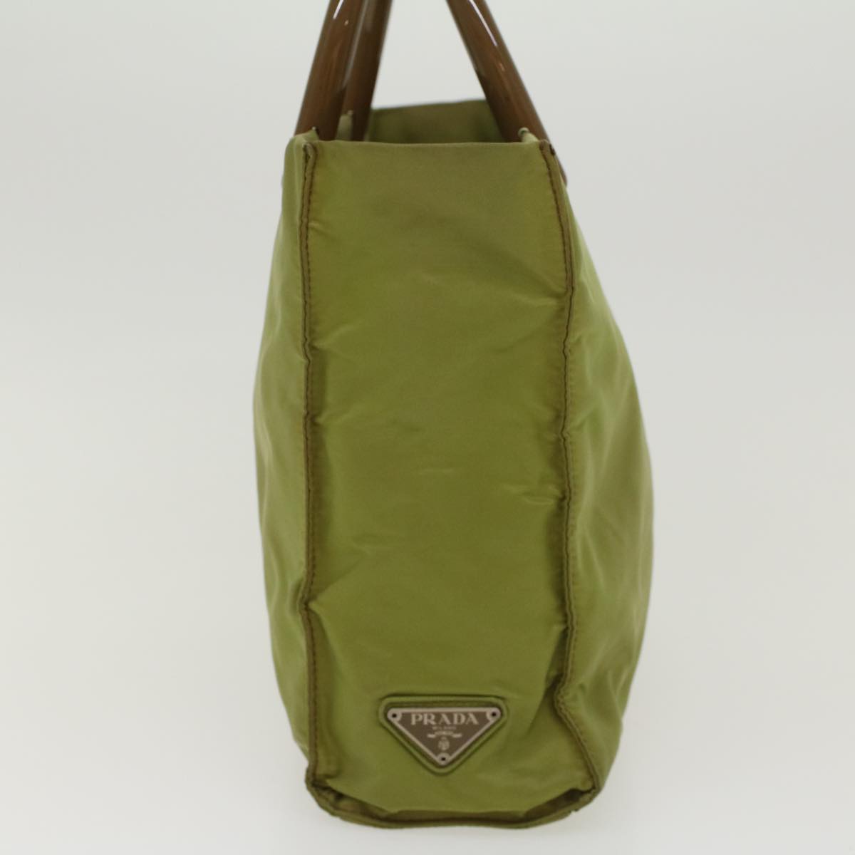 Prada Hand Bag Khaki Nylon Travel Bag Nylon Khaki Ar9806B