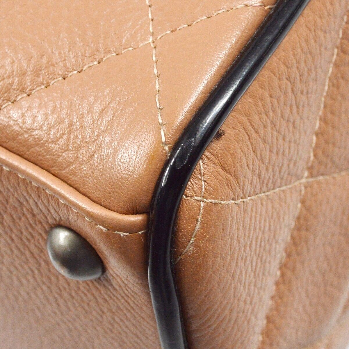 Chanel Brown Caviar Bowling Bag 27