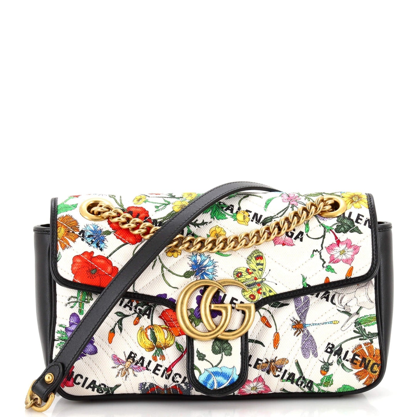 Gucci x Luxury Balenciaga Trending Hacker Matelasse Canvas Small Flap Travel Bag