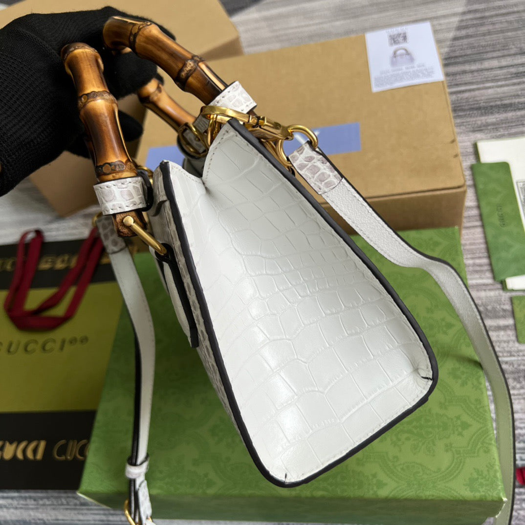 gg Diana , ’s 7.9in White Mini Tote Bag