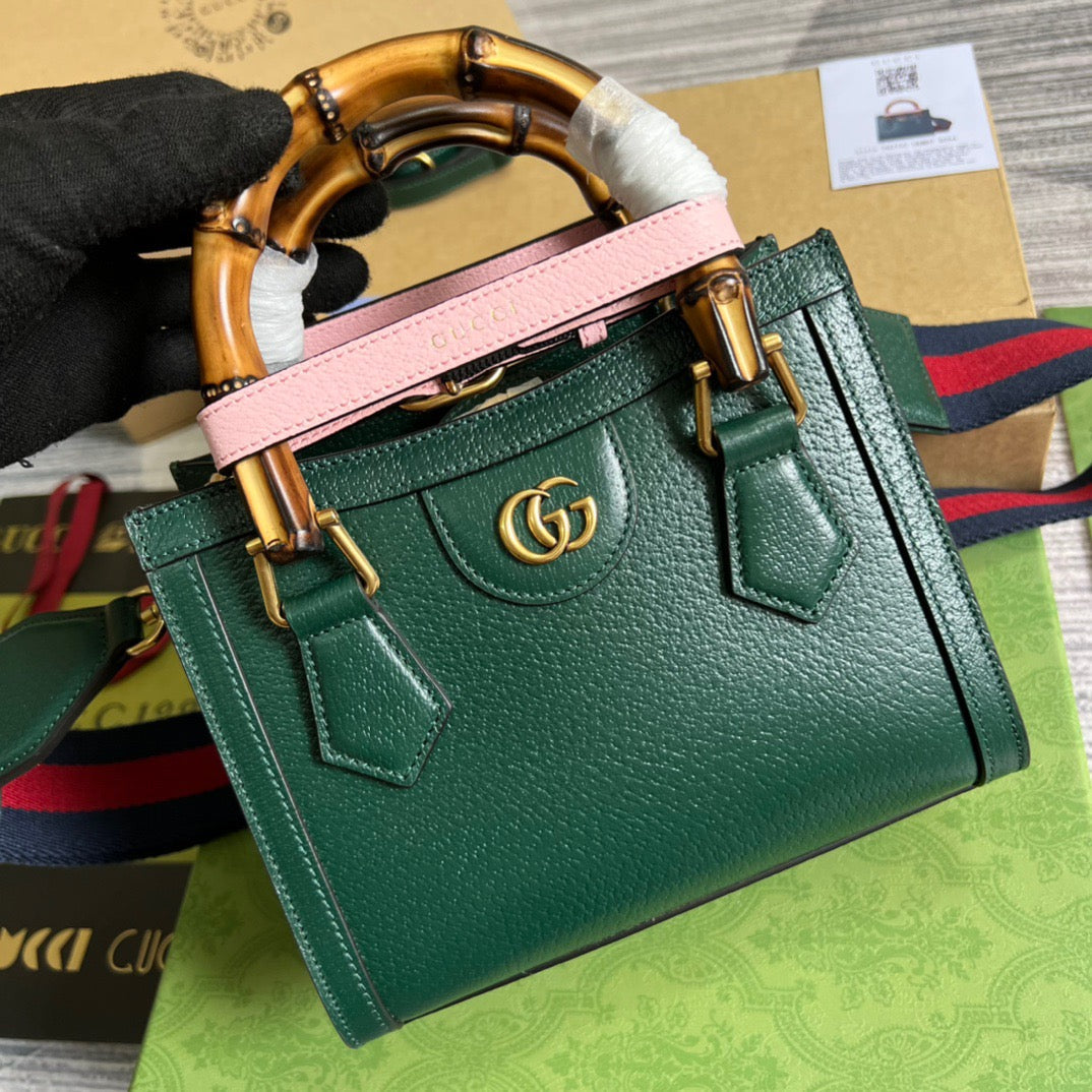 gg Diana , ’s 7.9in Green Mini Tote Bag