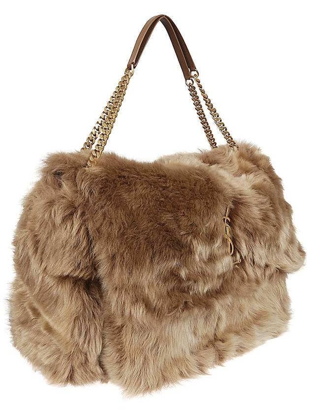 YSL Saint Laurent Luxury Trending Niki Oversized Shearling Shoulder Bag Rouan