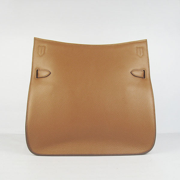 Hermes Luxury Shoulder Bag Light Coffee Golden Leather