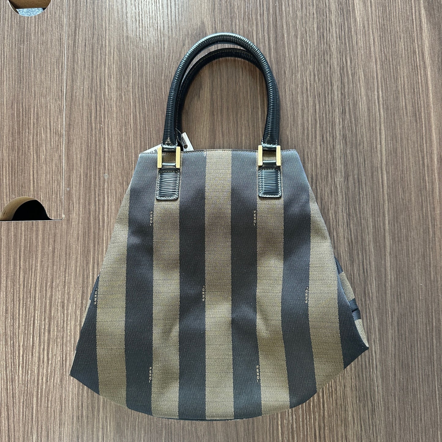 Fendi Bag Pecan Pattern X Leather Canvas Bucket Bucket Bag