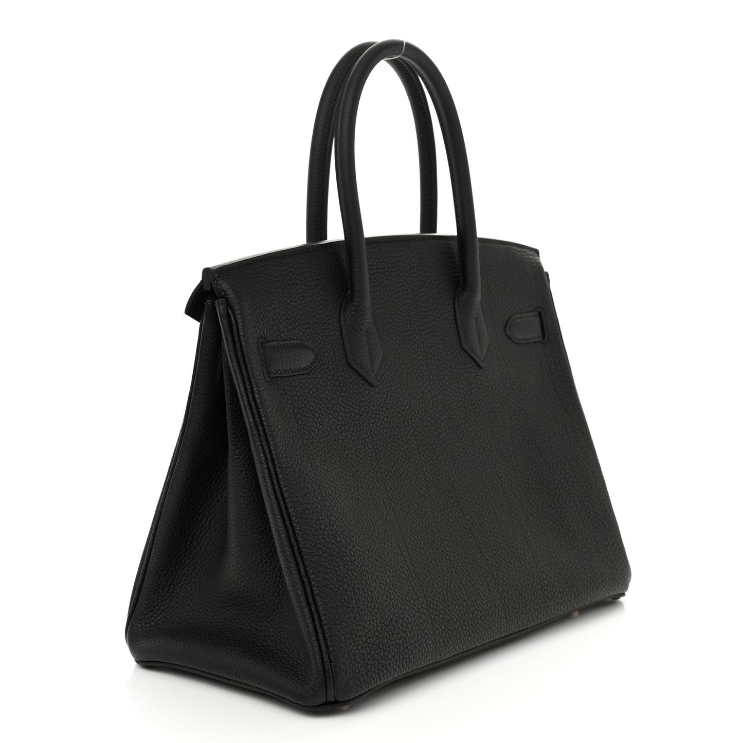 Hermes Togo Birkin Handbag Black Travel Bag 30 Black 1739068