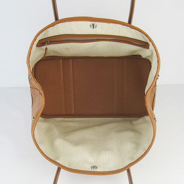 Hermes Luxury Garden Party Handbag Light Coffee Travel Bag