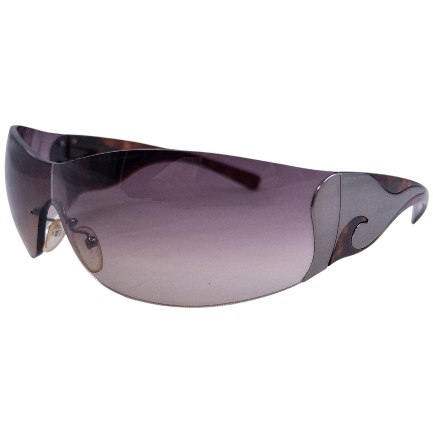 Prada Handbag Swirl Tortoise Shell Sunglasses Brown