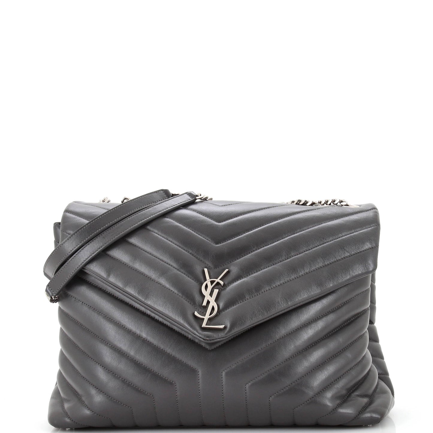YSL Saint Laurent Luxury Trending Loulou Shoulder Bag Chevron Leather Matelasse Large Leather Large 3