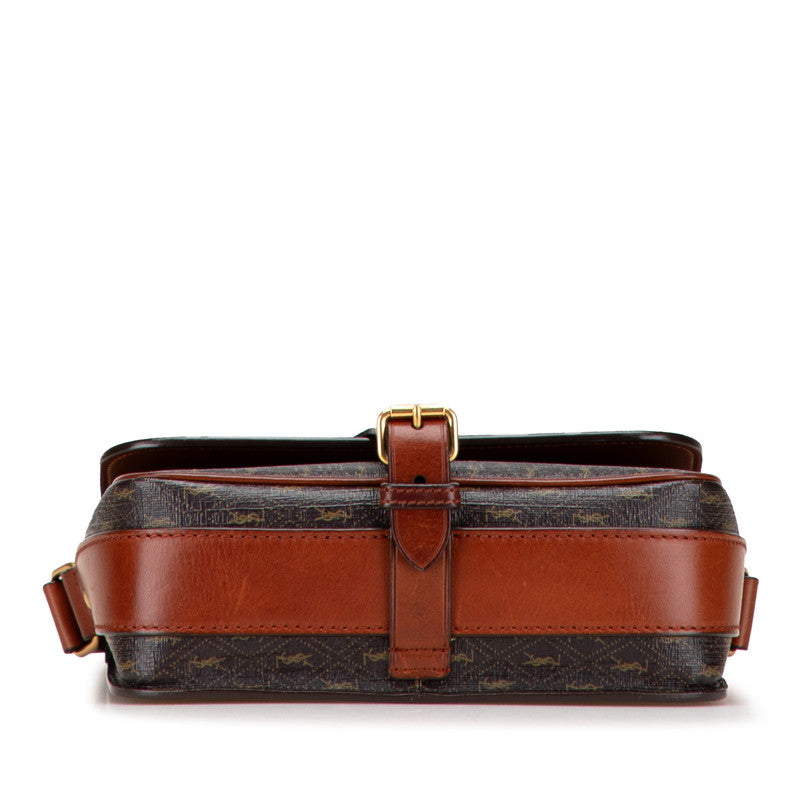 YSL Saint Laurent Pvc Shoulder Bag Leather Monogram
