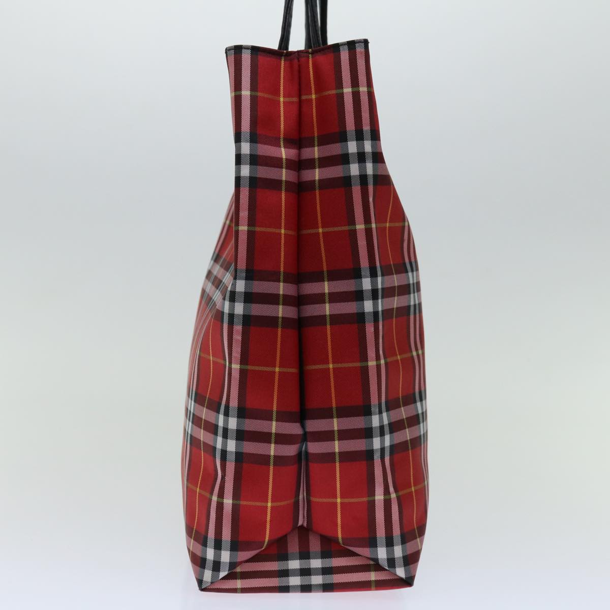 Burberry Luxury Nova Check Hand Bag Auth Bs12551 Nylon Red Travel Bag