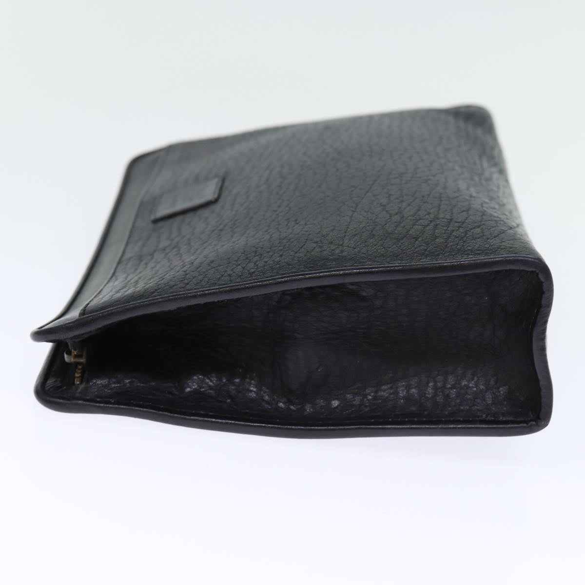 Burberry Luxury ss Clutch Bag Auth Bs14320 Leather Black