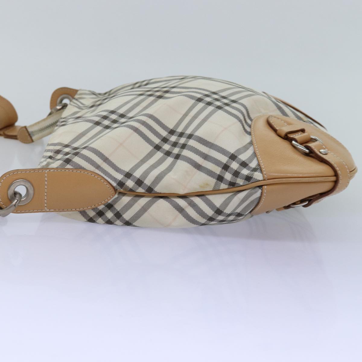 Burberry Luxury Nova Check Shoulder Bag Auth Bs14832 Nylon Beige