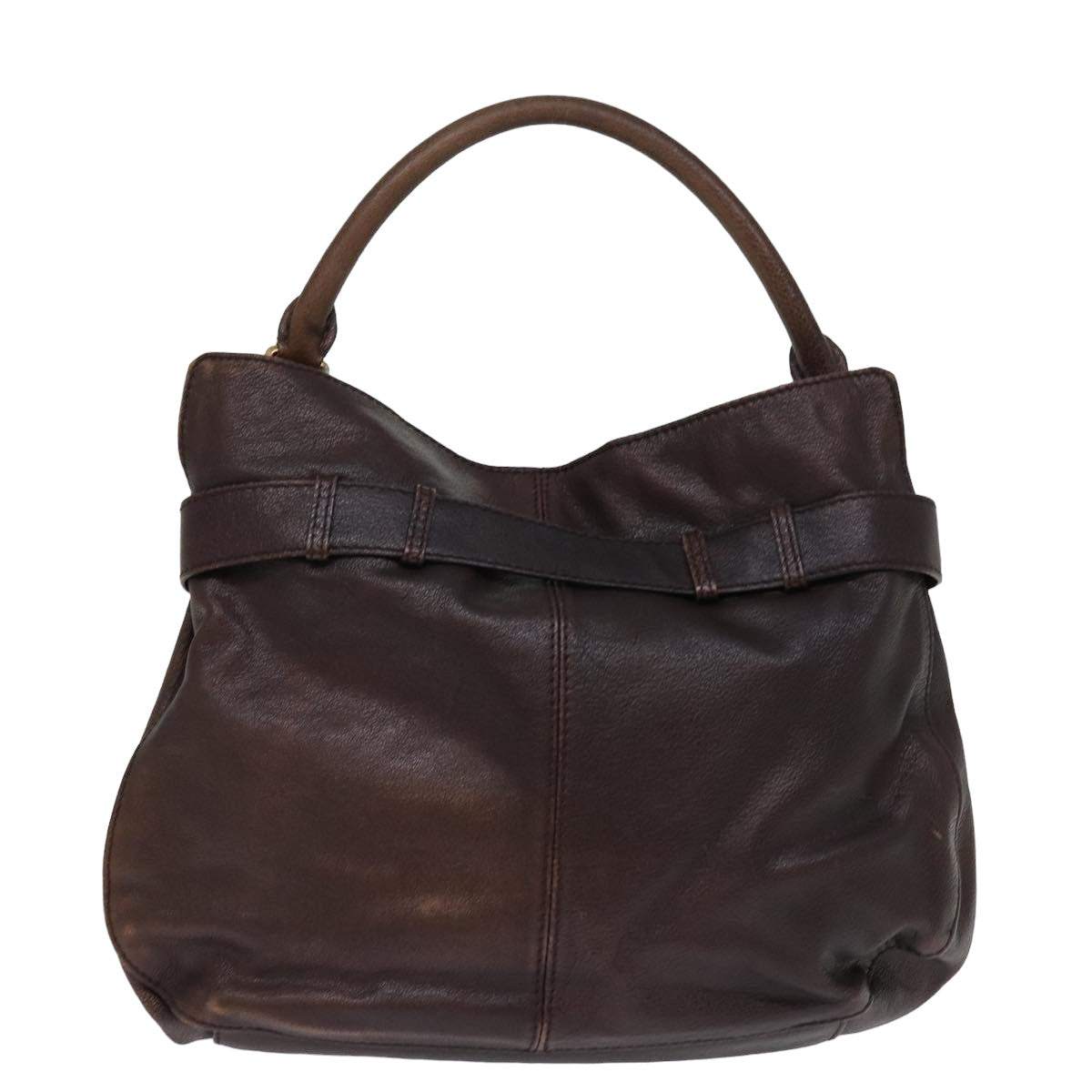 Burberry Luxury Shoulder Bag Auth Bs15061 Leather Brown