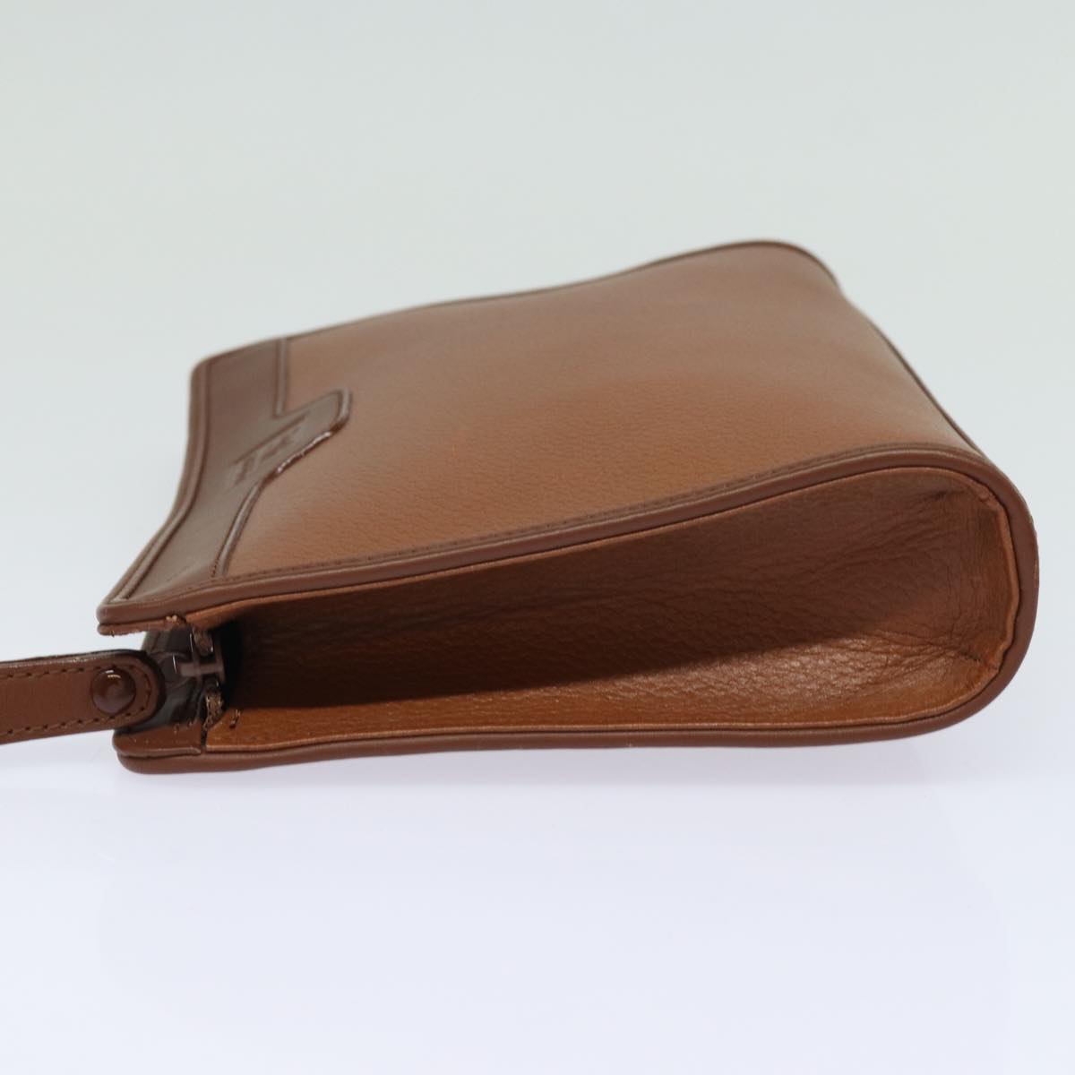Burberry Luxury ss Clutch Bag Auth Bs15306 Leather Brown