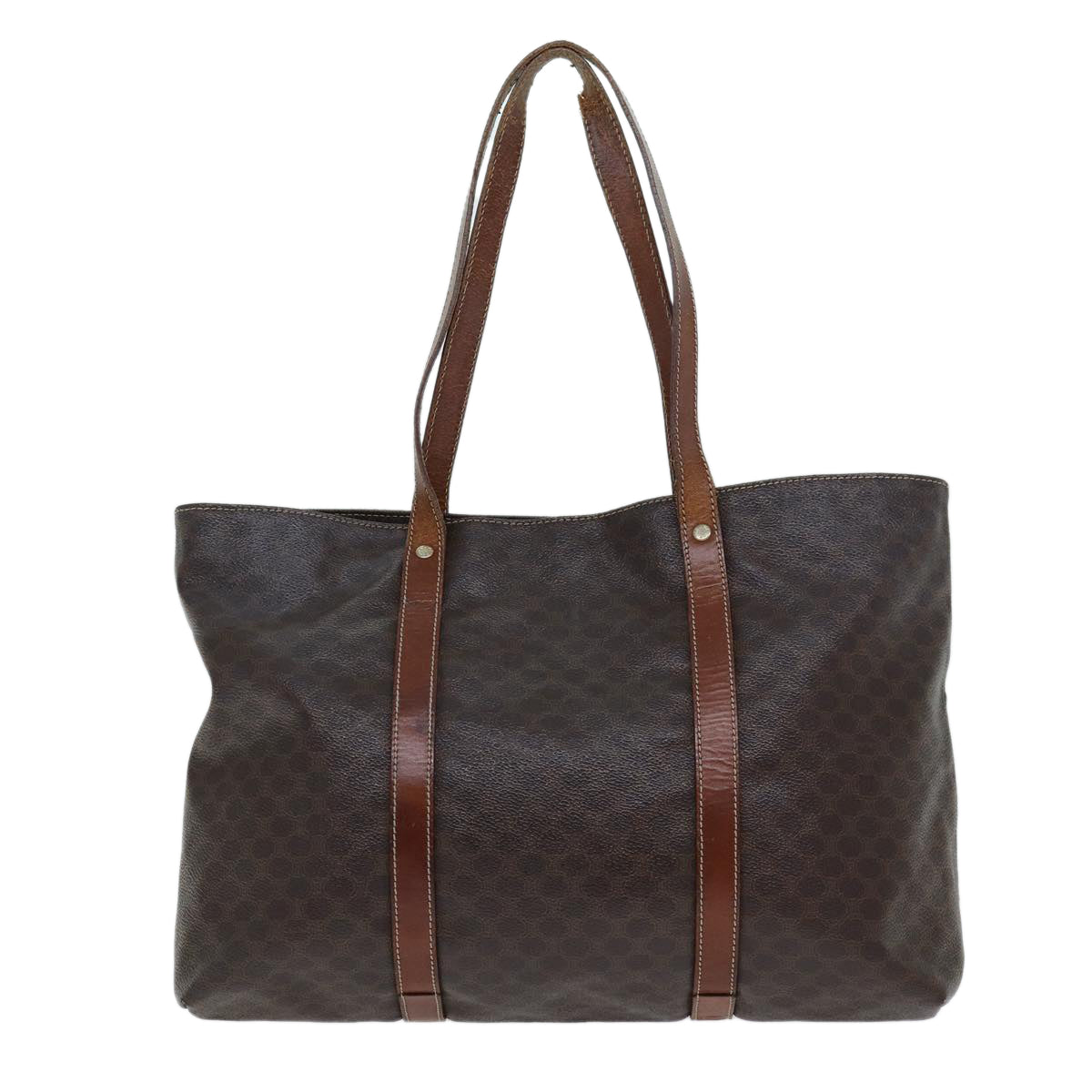 Luxury Macadam Tote Bag Pvc Leather Canvas Leather Brown