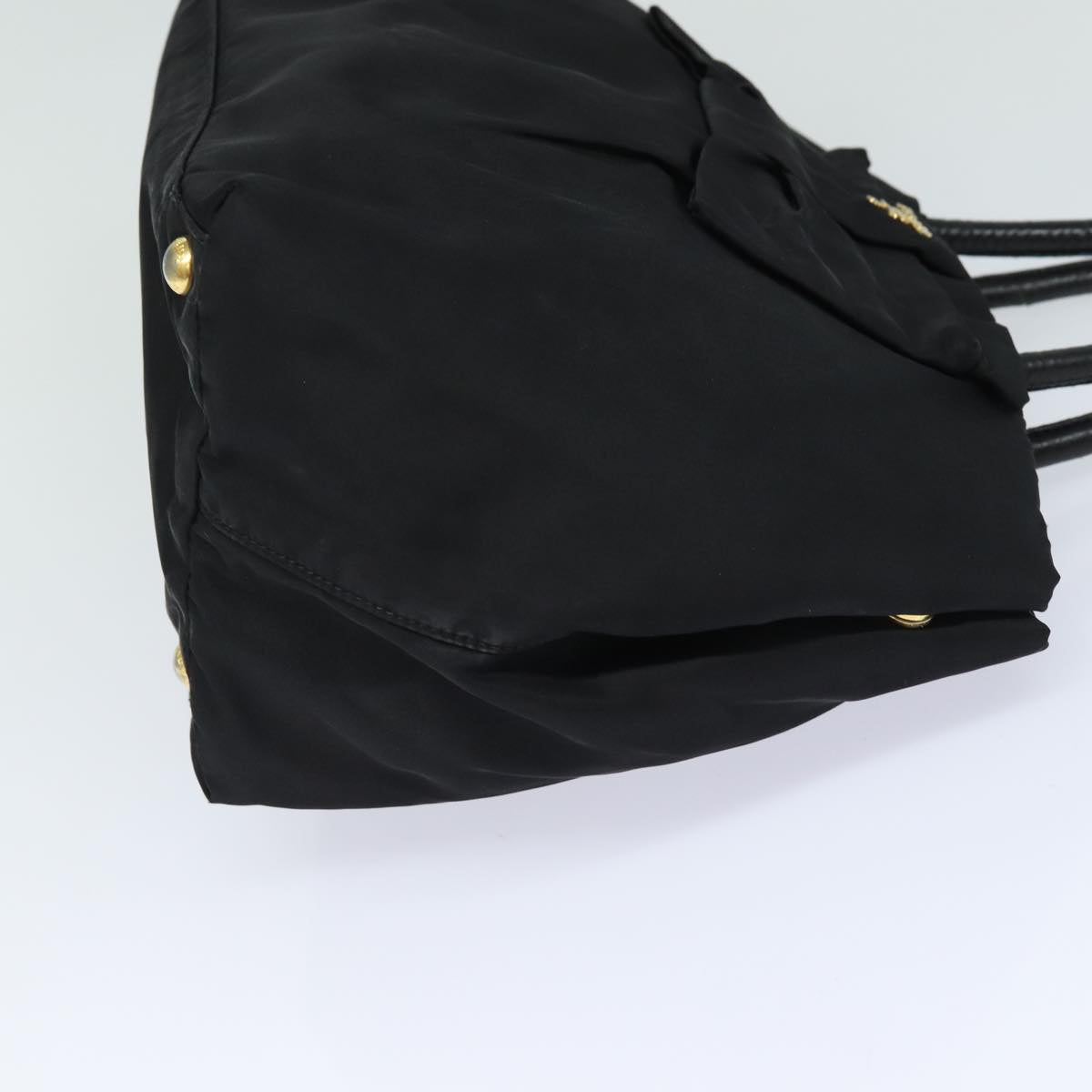 Prada Hand Bag Auth Nylon Black Travel Bag Black Auth Bs15603