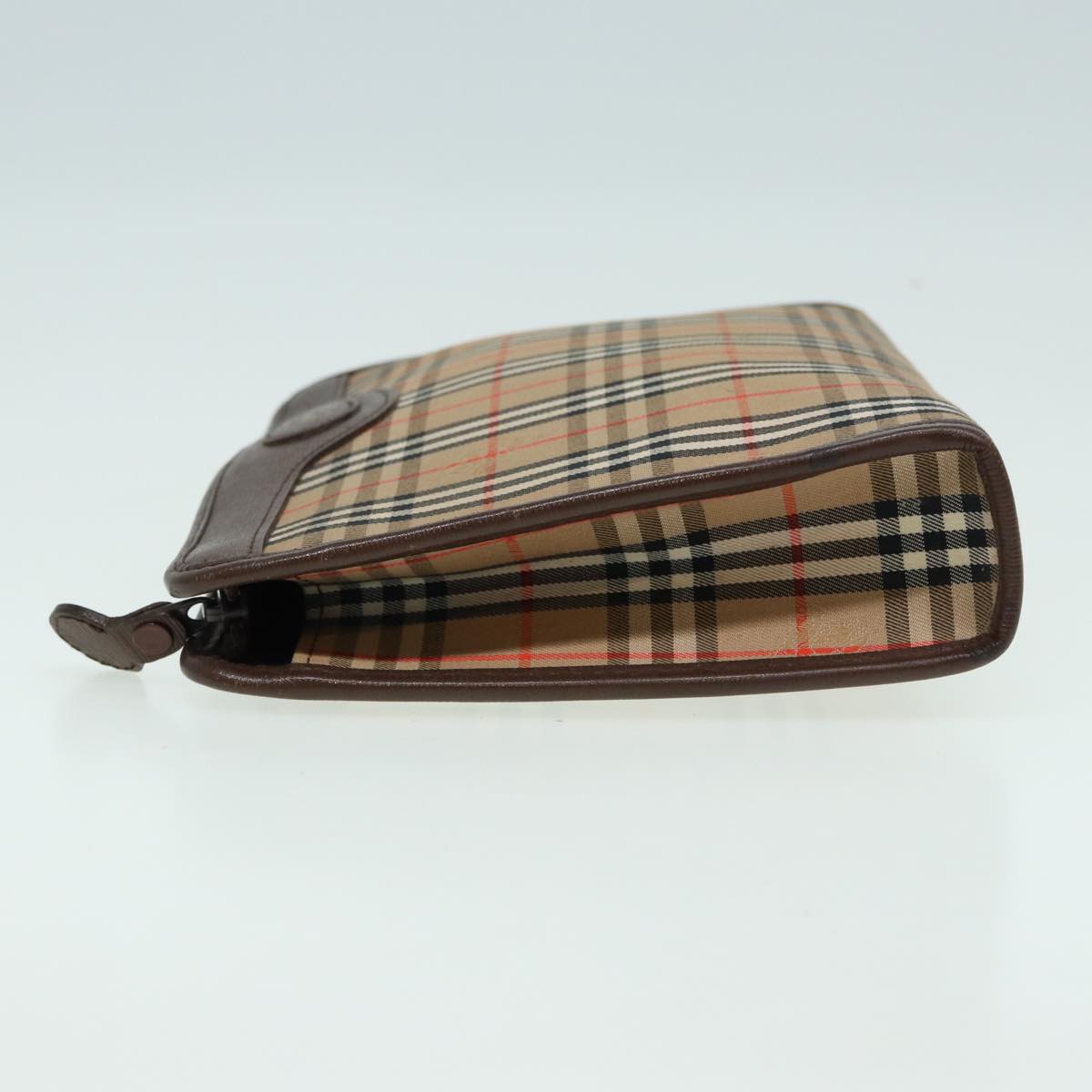 Burberry Luxury ss Nova Check Clutch Bag Auth Bs15806 Canvas Beige