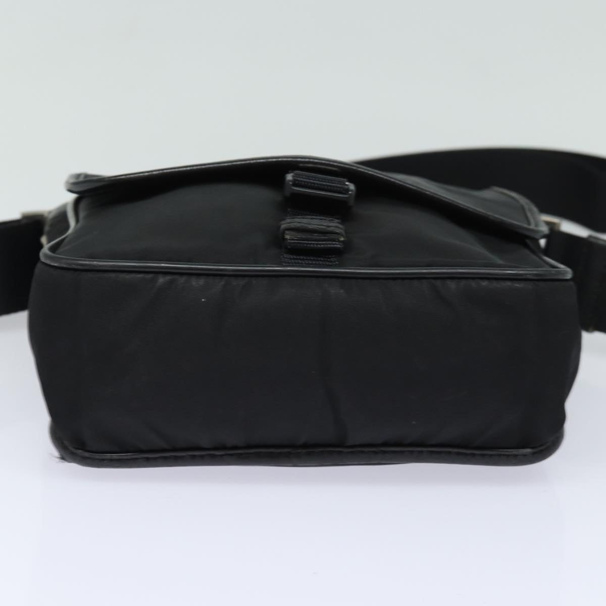Prada Shoulder Bag Auth Nylon Black Black Auth Bs15813