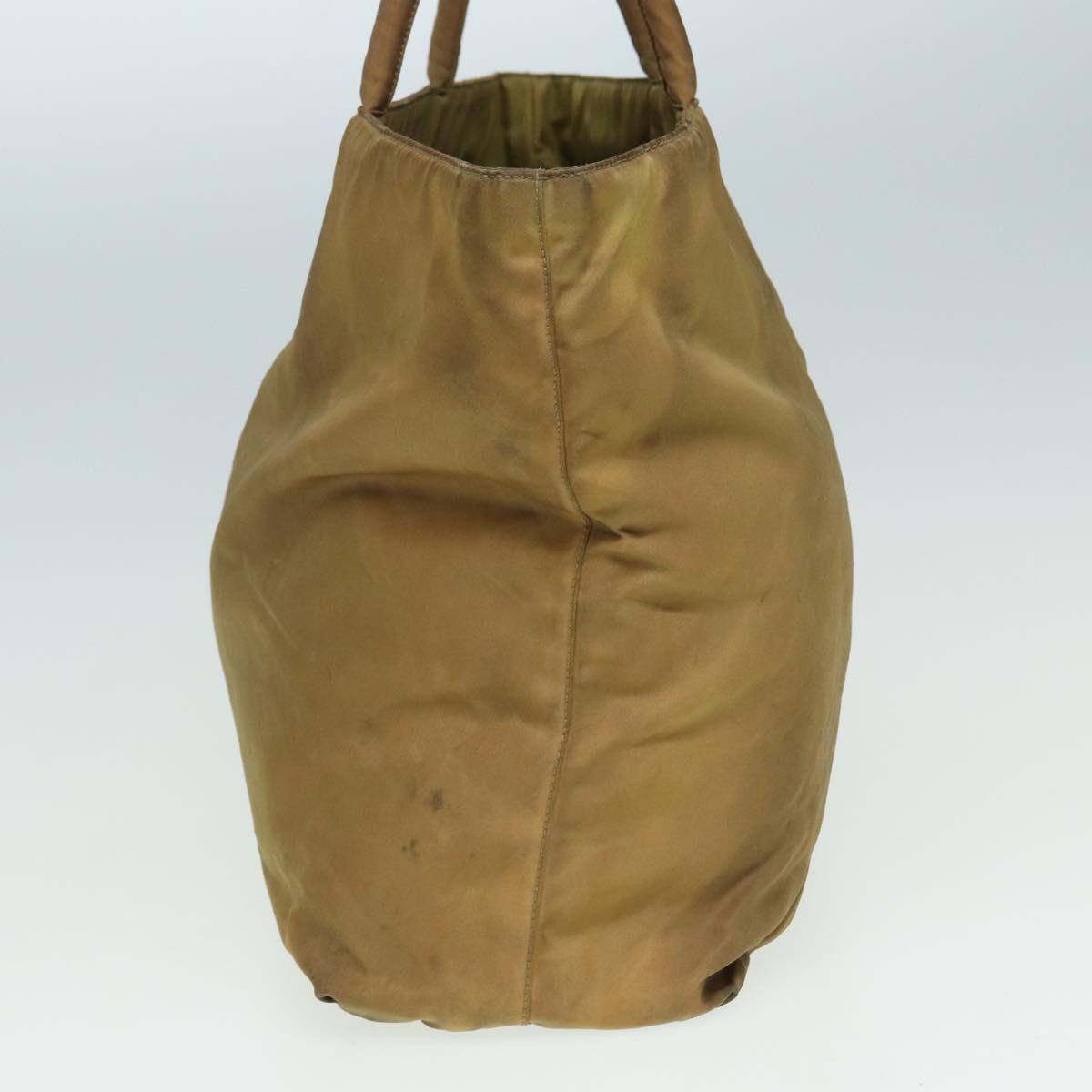 Prada Hand Bag Auth Nylon Brown Travel Bag Brown Auth Bs16168
