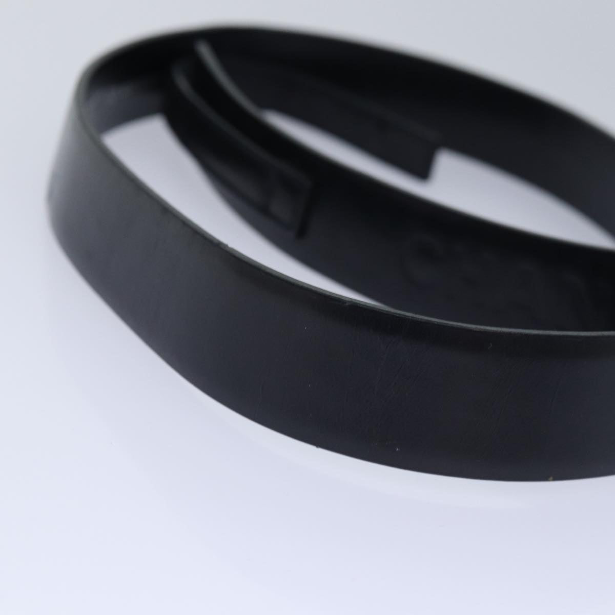 Chanel Belt Leather Black CC Auth bs