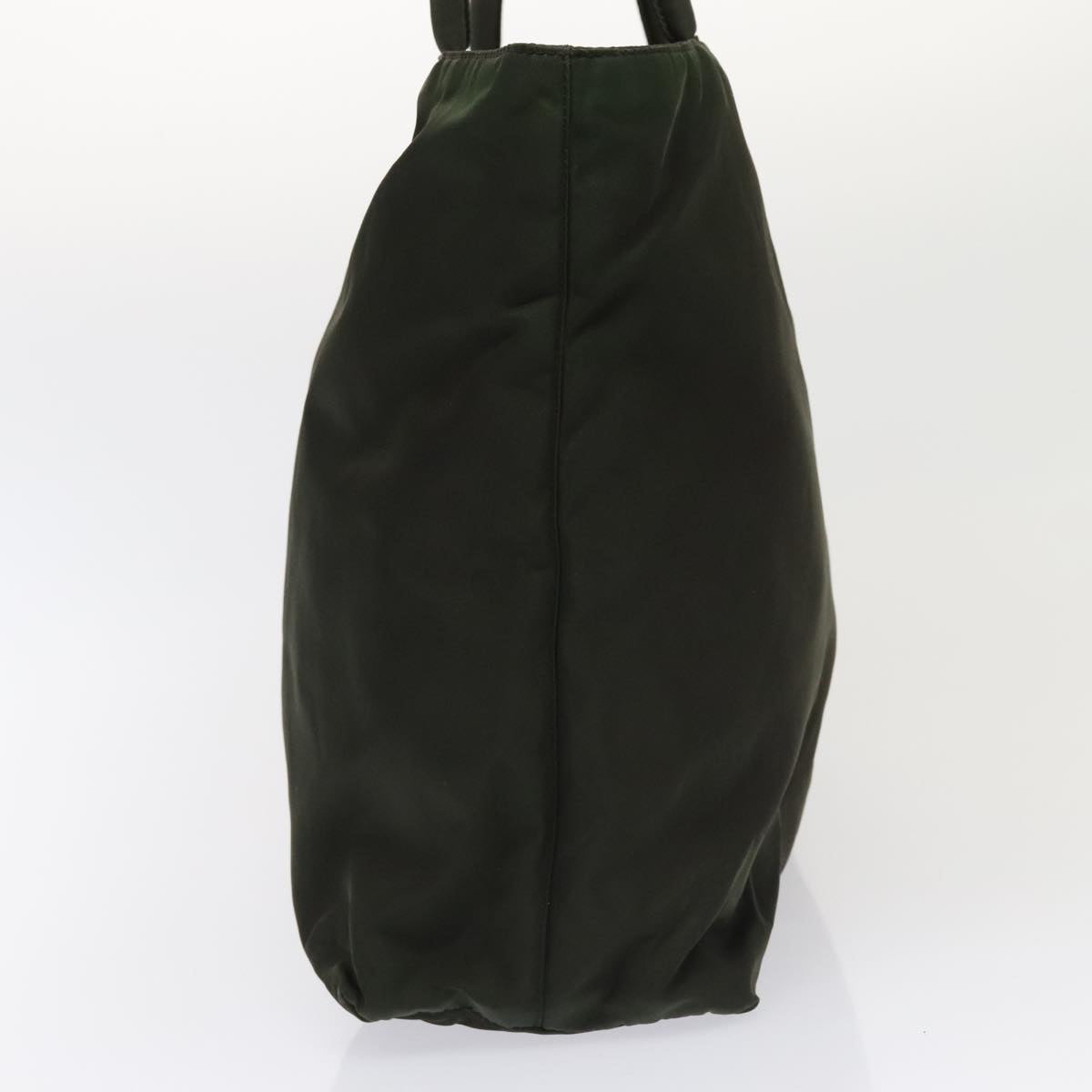 Prada Hand Bag Auth Nylon Green Silver Travel Bag