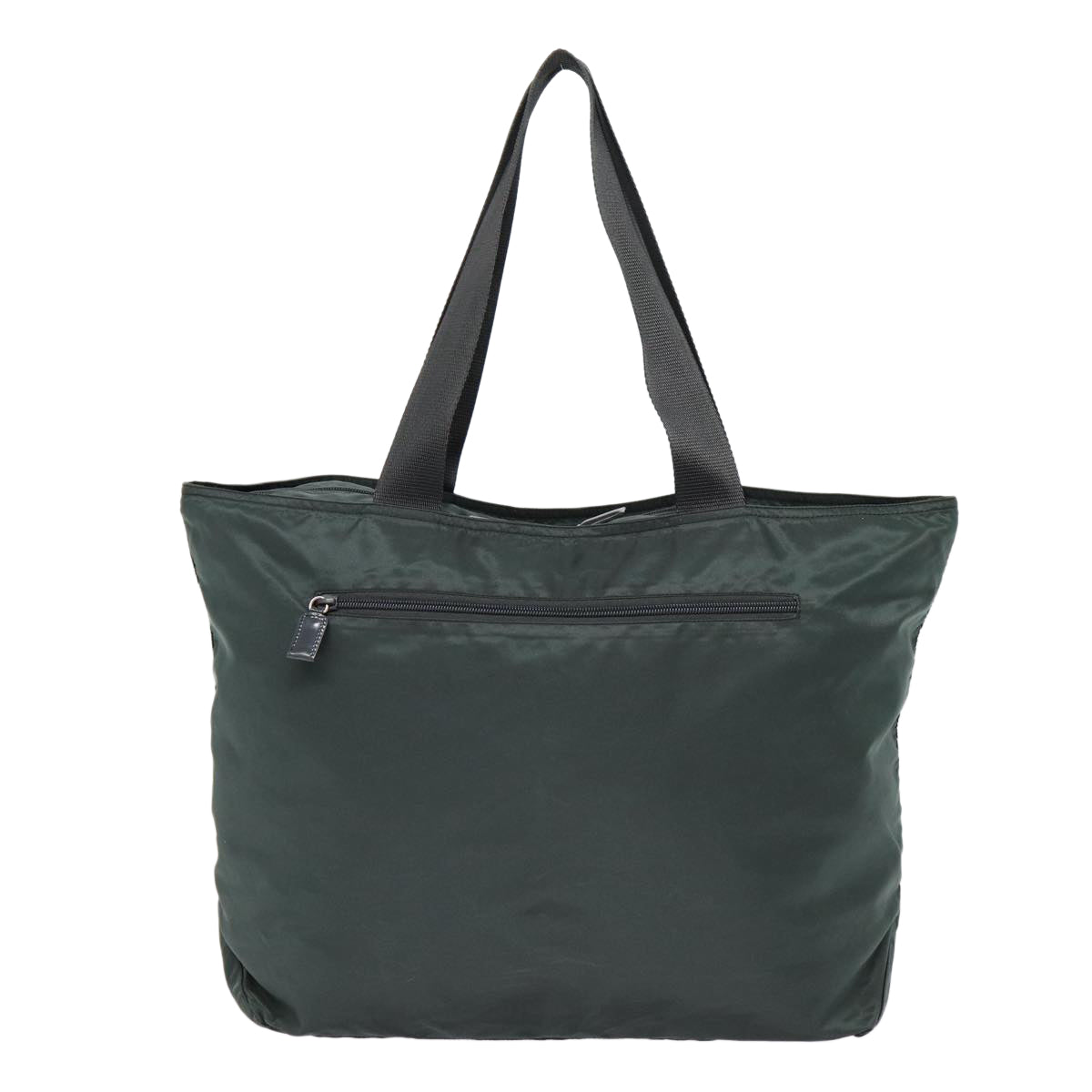 Prada Tote Bag Auth Nylon Green Silver Silver Auth Bs17581