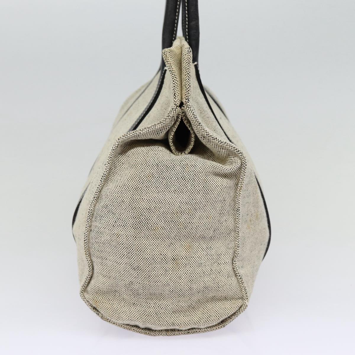 Prada Tote Bag Auth Canvas Silver Gray