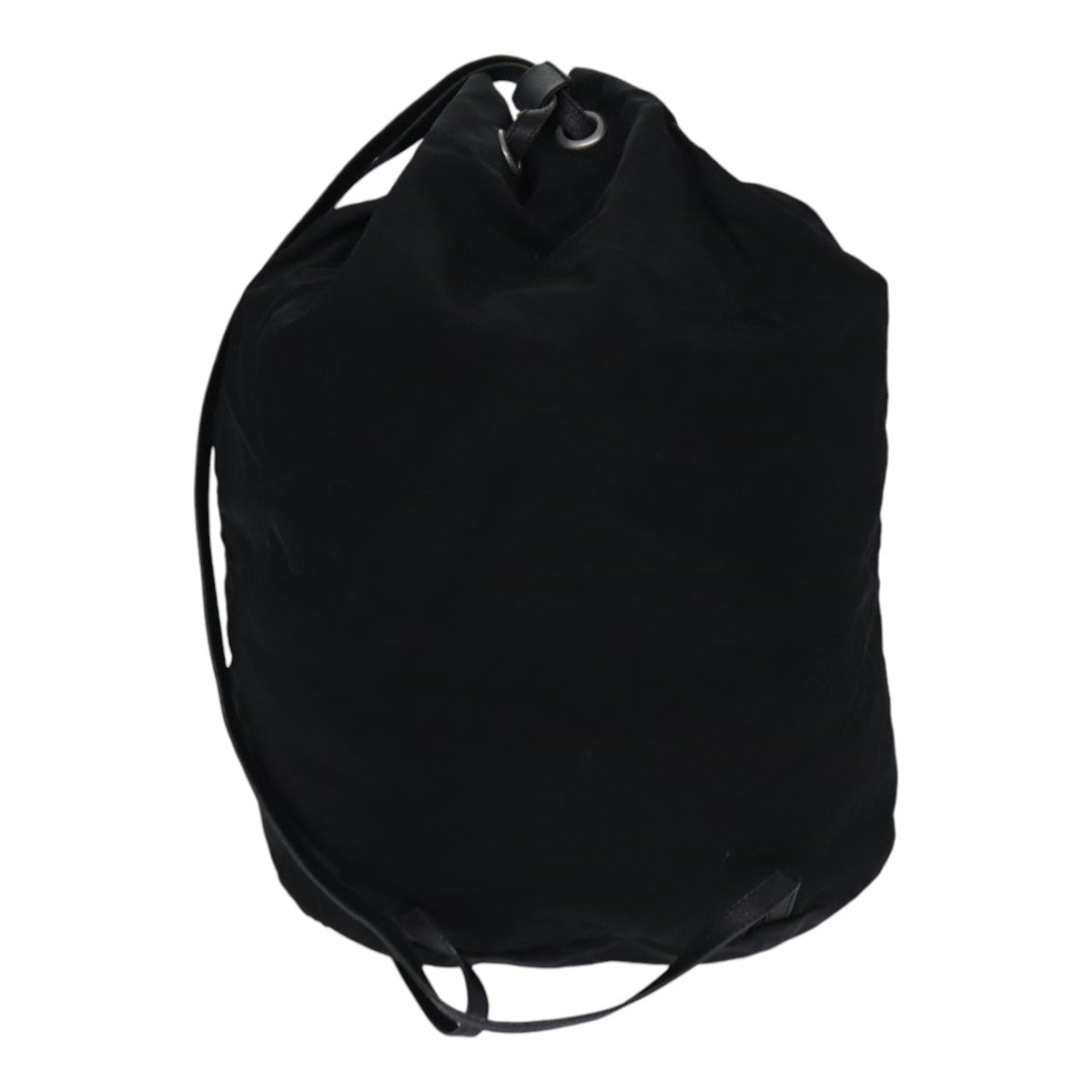 Prada Shoulder Bag Auth Nylon Black Silver Silver Auth Bs17756
