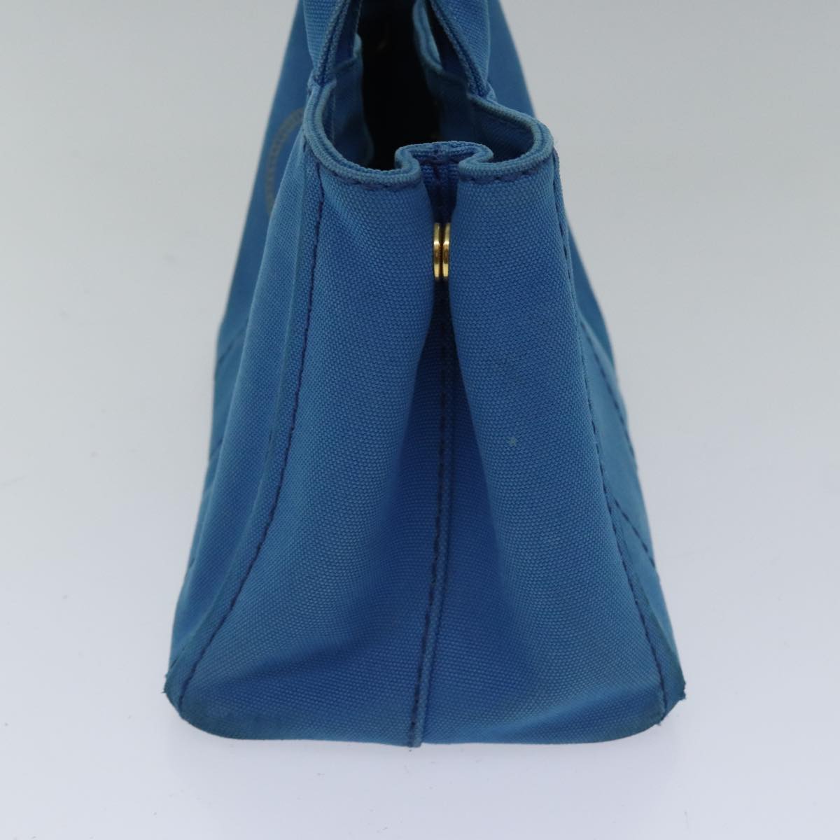 Prada Canapa Pm Hand Bag Auth Canvas Blue Travel Bag