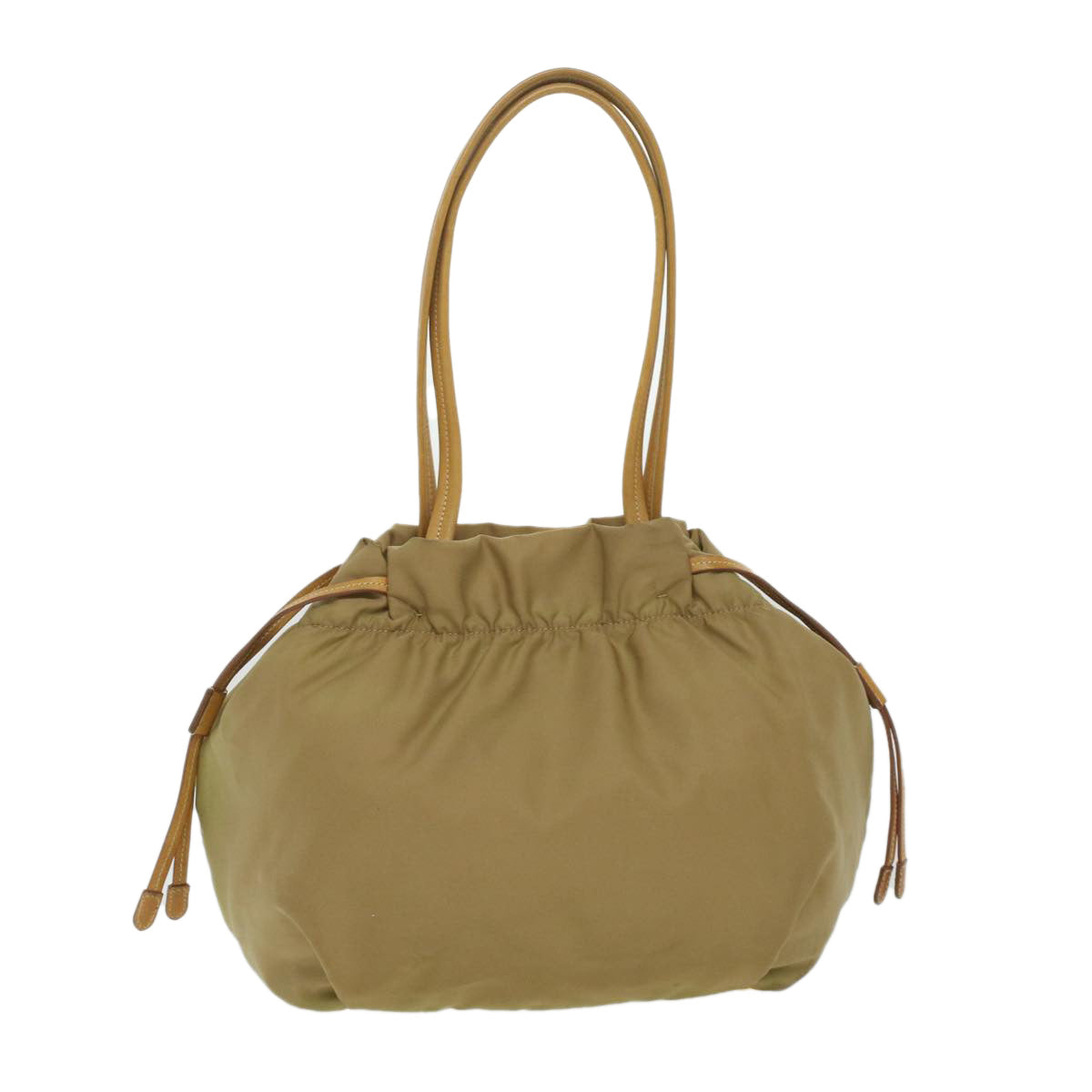 Prada Shoulder Bag Khaki Nylon Nylon Khaki Bs3848