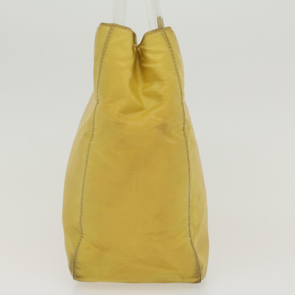 Prada Hand Bag Nylon Yellow Travel Bag