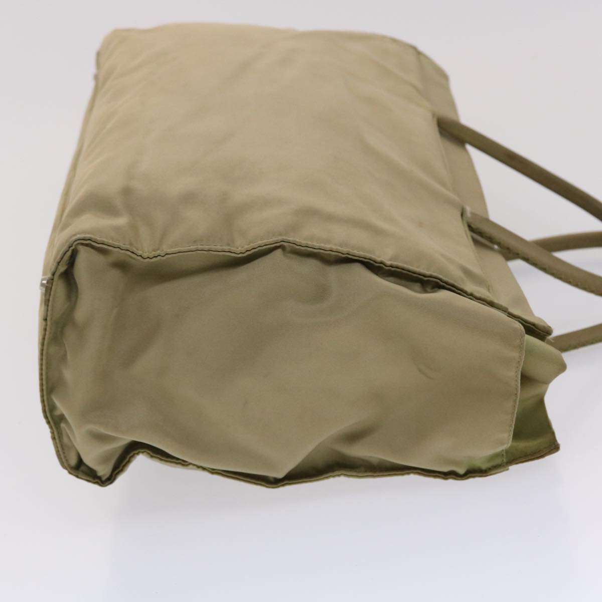 Prada Hand Bag Khaki Nylon Travel Bag Nylon Khaki Bs6392