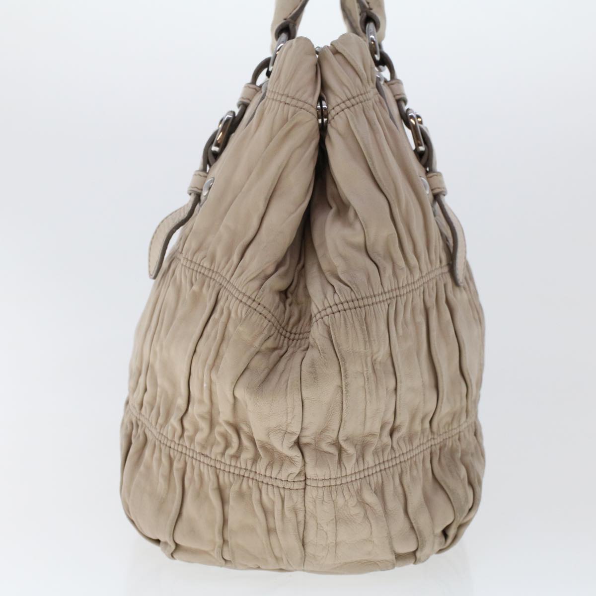Prada Shoulder Bag 2Way Leather Gray
