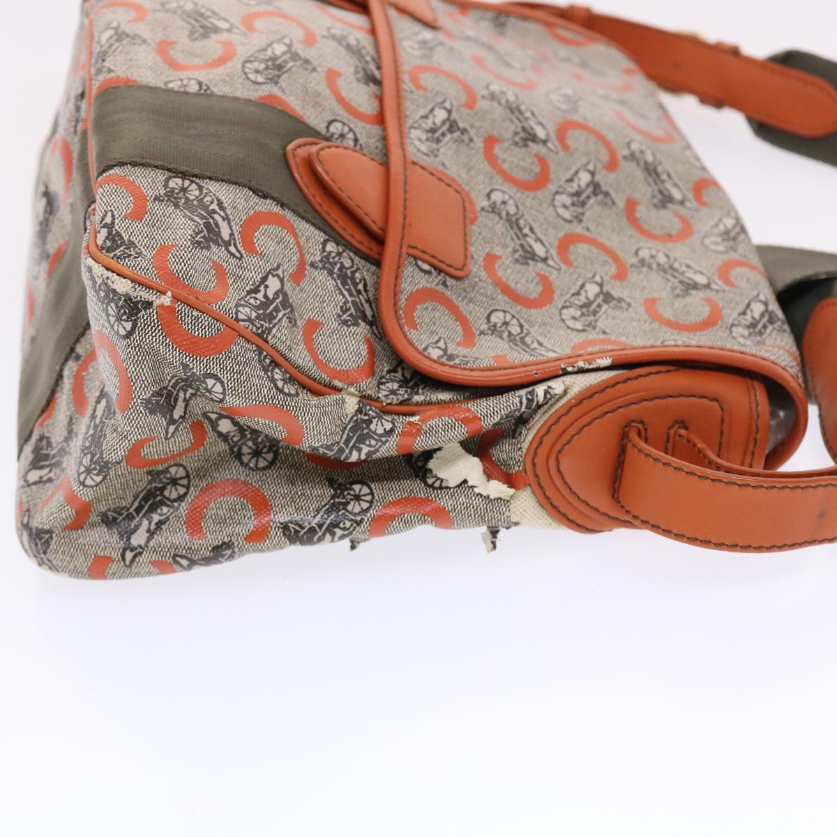 Luxury C Macadam Shoulder Bag Gray Canvas