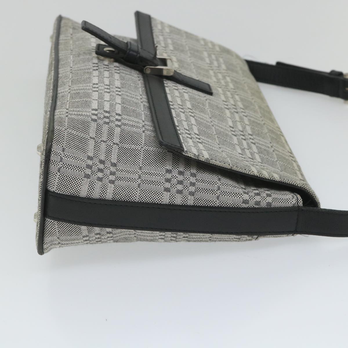 Burberry Luxury Shoulder Bag Auth Bs9261 Canvas Gray