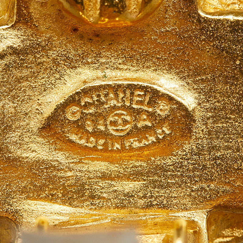 Chanel Gold Plated Coco Mark Cross Earrings 94A Bag