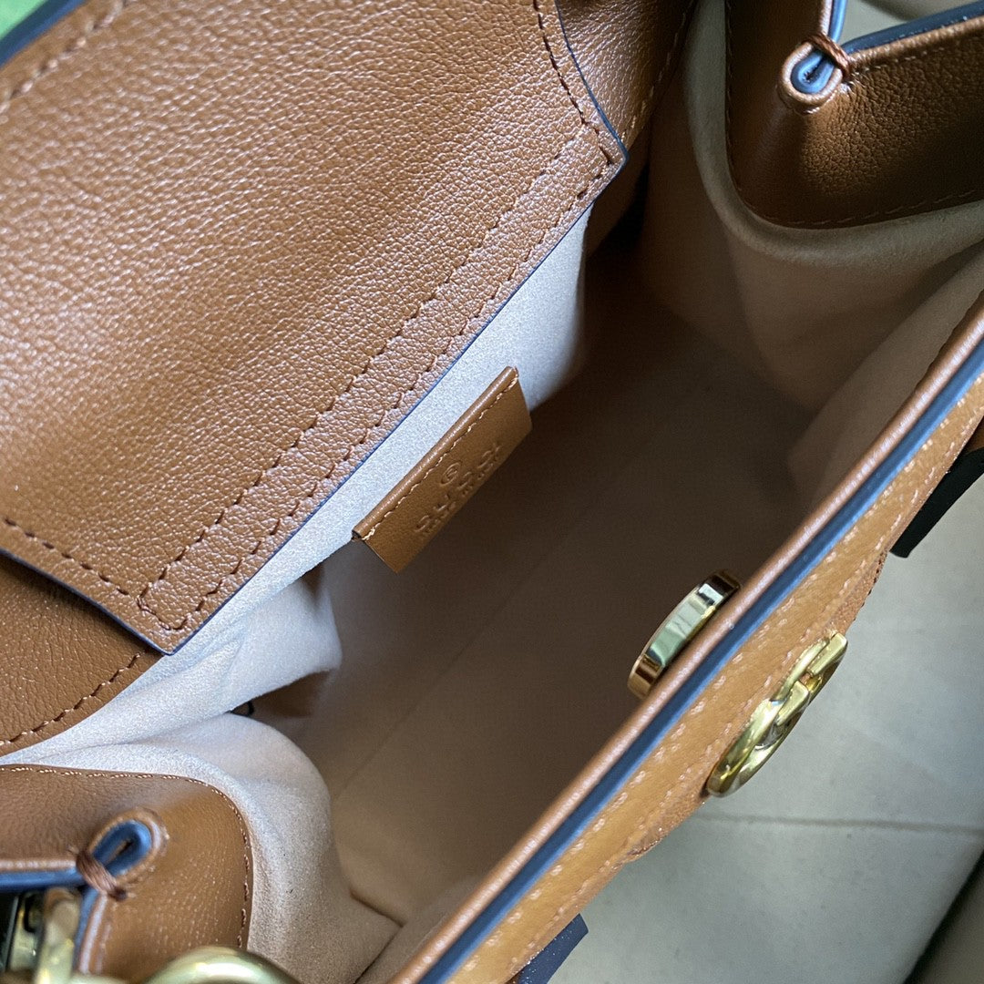 gg Diana 8in 20cm gg Brown Mini Tote Bag