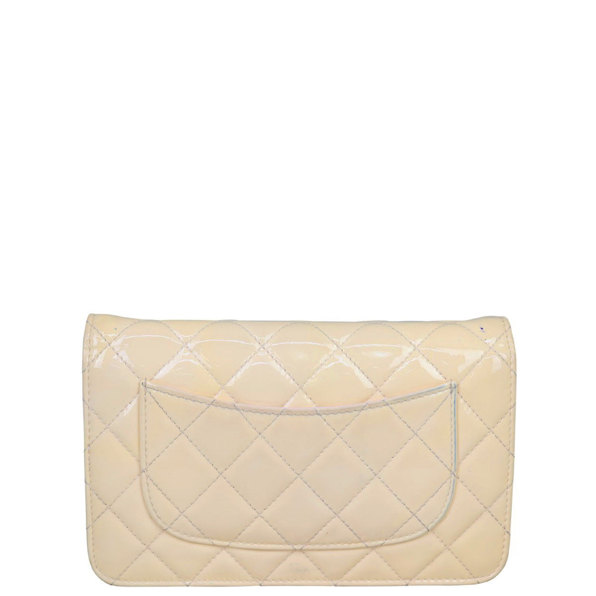 Chanel Classic Wallet on Patent Shell Handbag Pink Chain