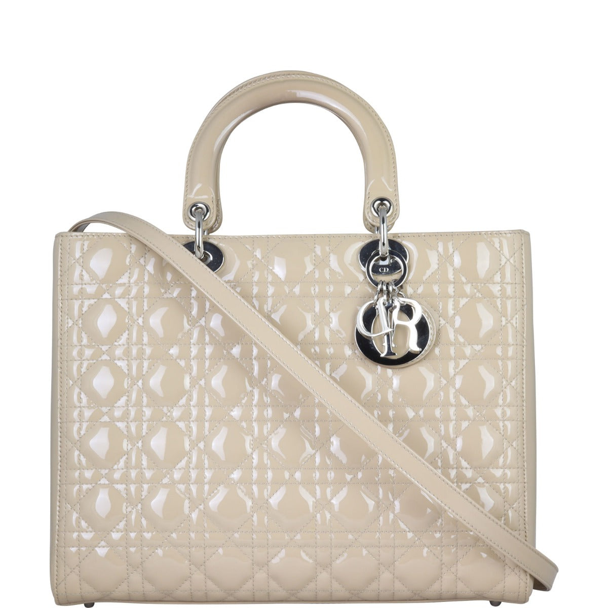 Dior Crossbody Bag Lady Patent Large Shoulder Bag