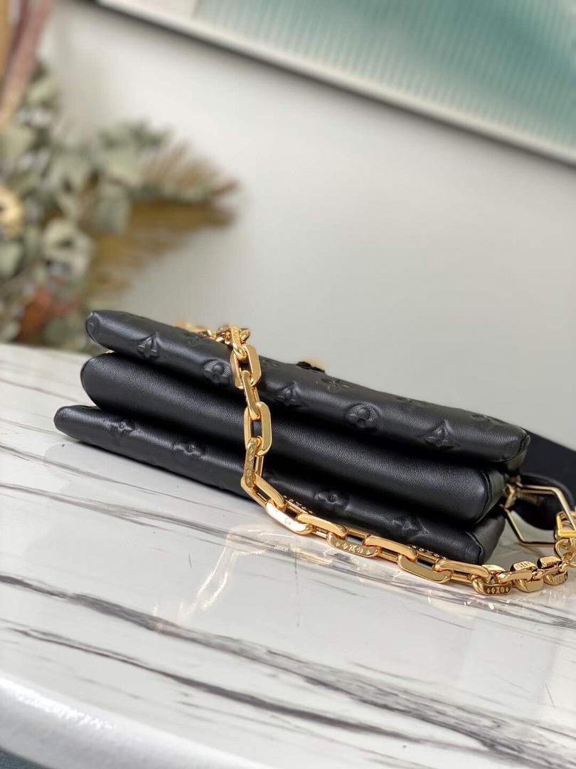 Top Quality Coussin Pm Embossed Puffy For Monogram Black Crossbody Bag