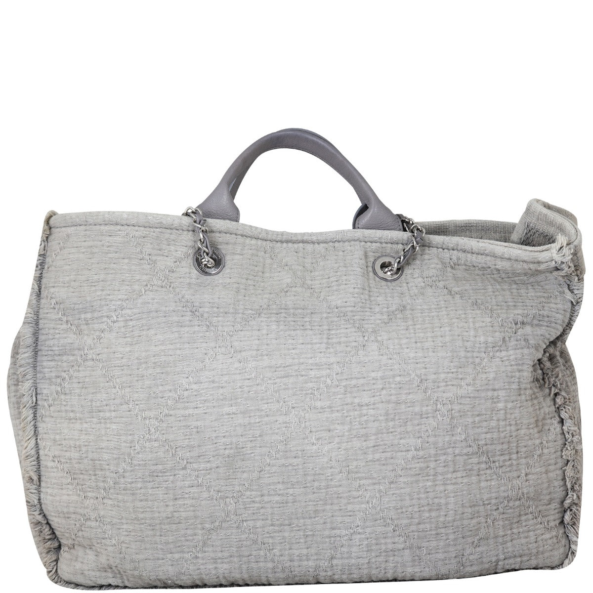 Chanel Double Face Tote Light Grey Large Tote Bag