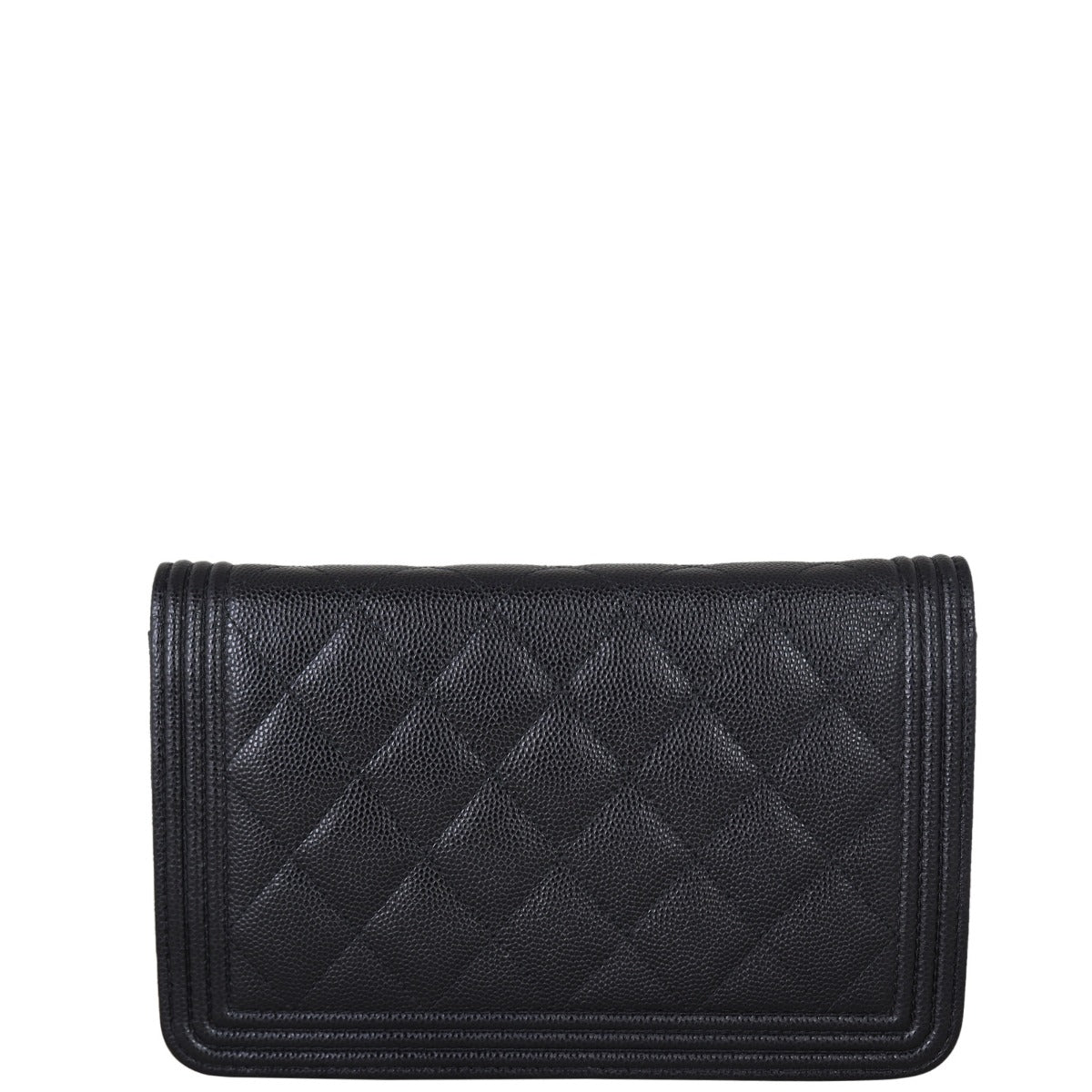 Chanel Boy Wallet on Caviar Handbag Black Chain