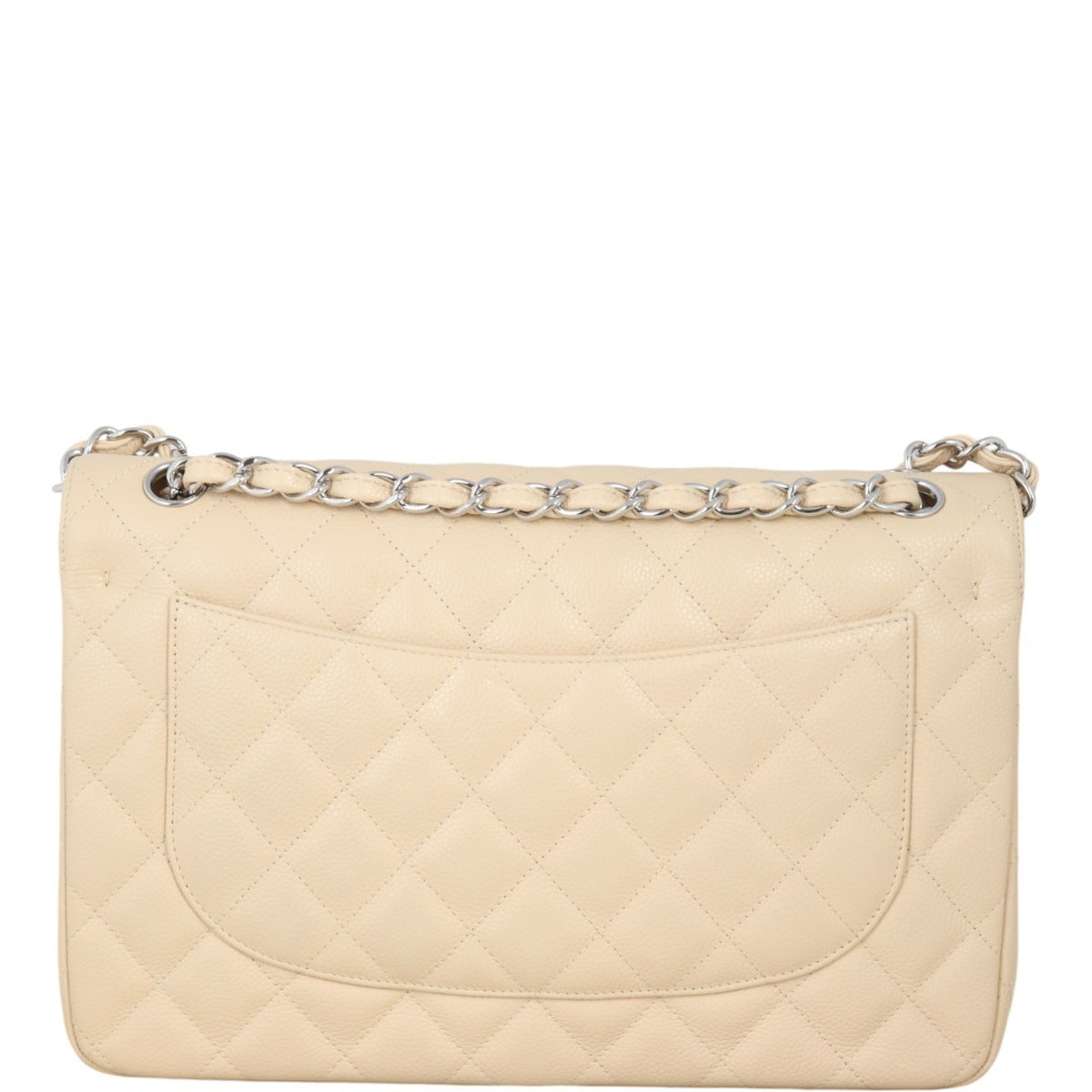 Chanel Classic Double Jumbo Handbag White Flap Crossbody Bag