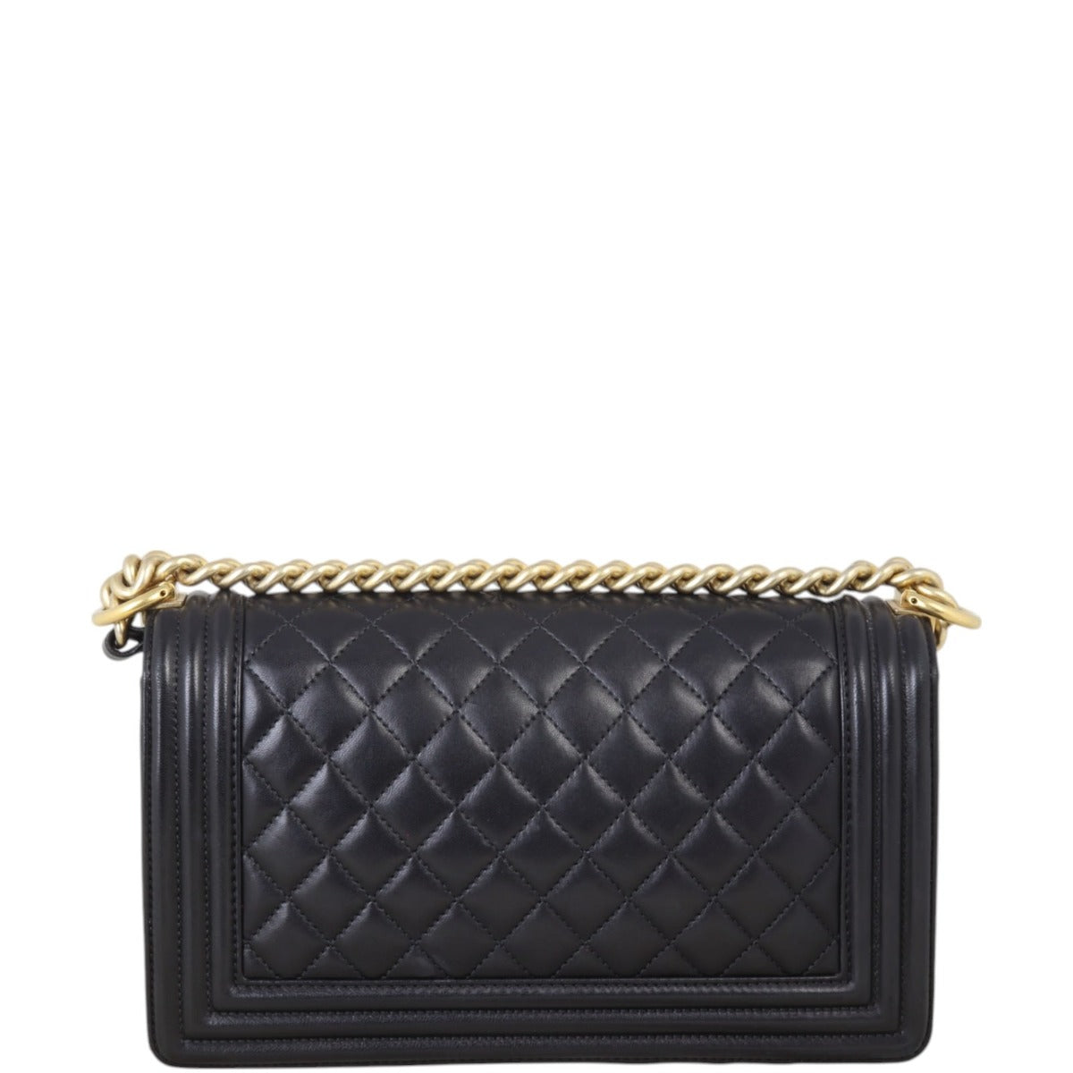 Chanel Boy Old Handbag Quilted Black Crossbody Bag Medium 20122024