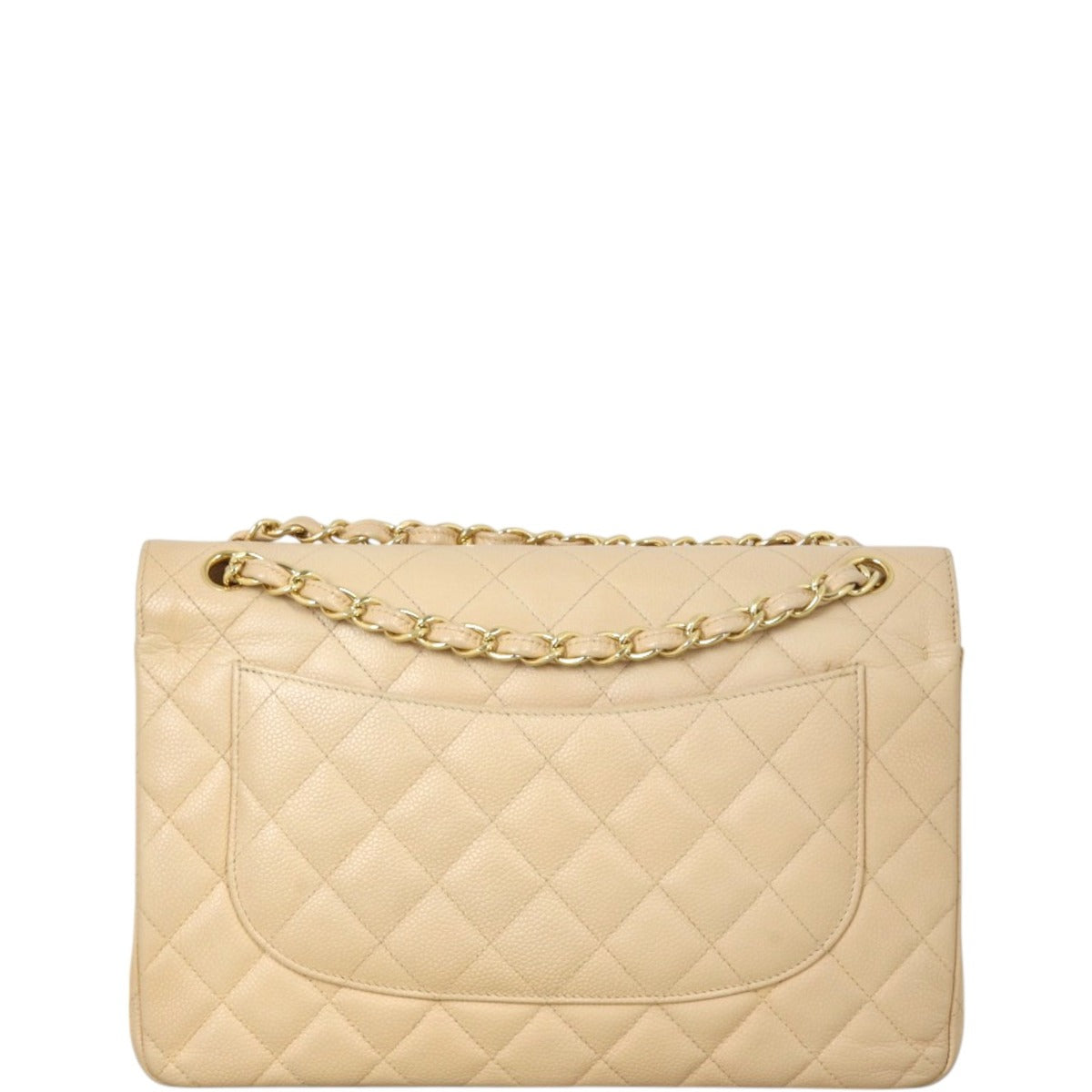Chanel Classic Double Jumbo Caviar Handbag Quilted Flap Crossbody Bag Jumbo 10032025